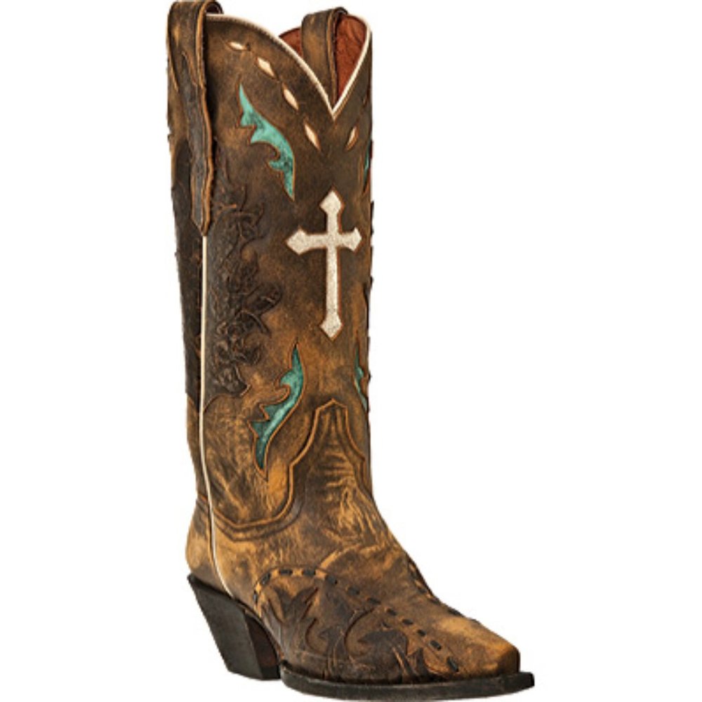 New in box Dan Post ladies cross cowboy handcrafted boots Size 6 Or 7